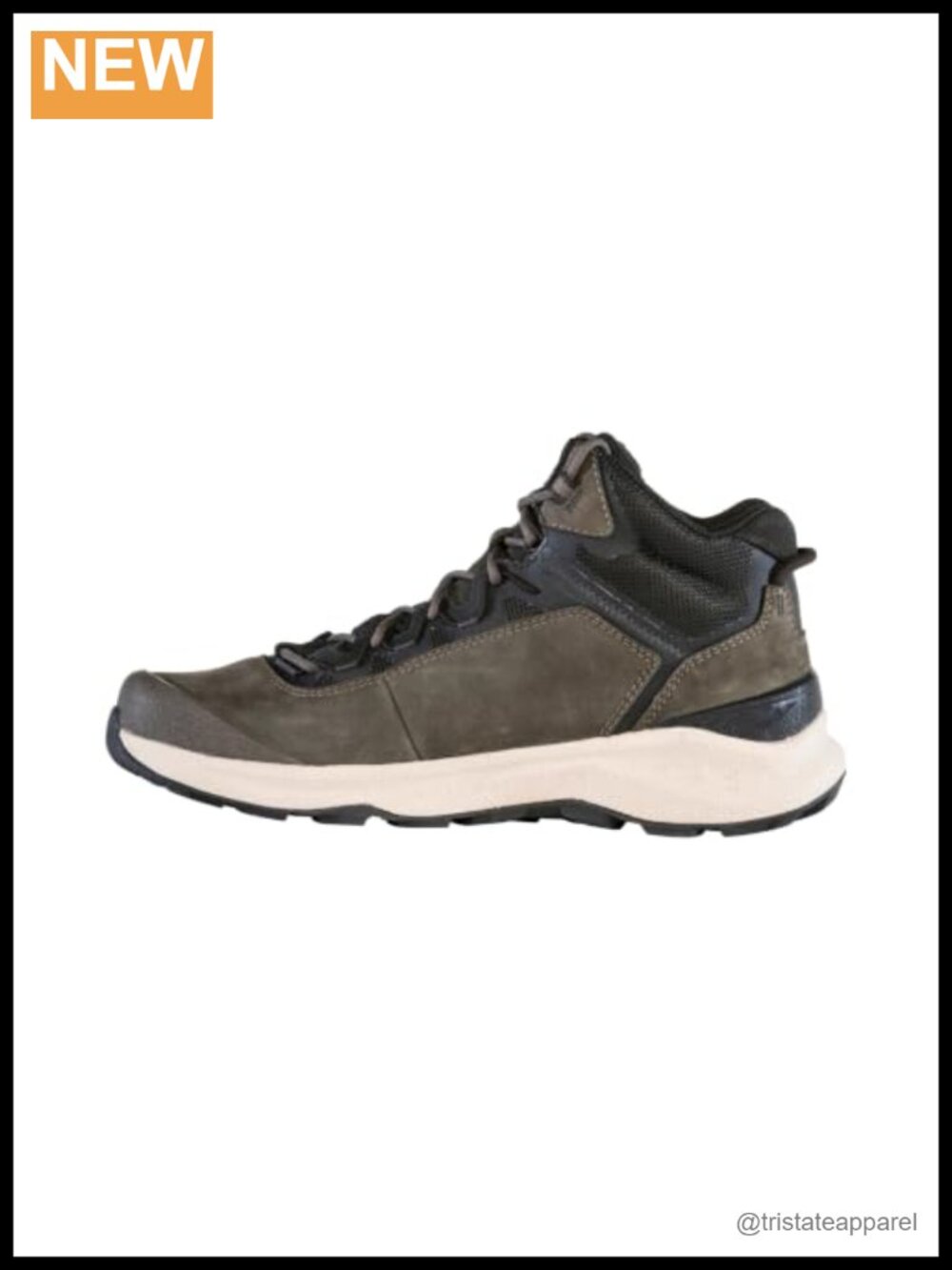 Waterproof Hiking Boots Mid-Cut Nubuck Leather Trail